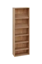 KNI 14 regál knihovnický, sklon 2 horních polic 30° lamino - dub bardolino